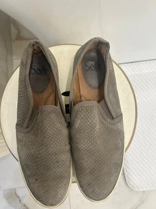 Söfft Women's Taupe Slip-On Textured Sneakers - Picture 1 of 1
